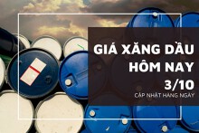 Giá xăng dầu hôm nay 3/10 trên đà giảm mạnh nhất trong 3 tháng rưỡi