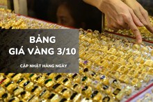 Bảng giá vàng ngày 3/10: Vàng SJC rời đỉnh 138 triệu, nhẫn trơn và nữ trang ổn định trở lại