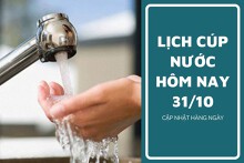 Lịch cúp nước TP HCM ngày 31/10 và sáng 1/11 một vài tuyến đường, hẻm tại các phường trung tâm tạm ngưng cấp nước