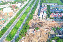 Nút giao gần 2.400 tỷ phía Tây Hà Nội bắt đầu đào hầm