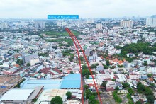 Cận cảnh đoạn Vành đai 2 TP HCM chuẩn bị khởi công nối cầu Phú Hữu - đường Võ Nguyên Giáp