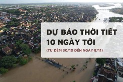 Dự báo thời tiết 10 ngày tới (30/10 đến 9/11) miền Trung tiếp tục mưa lớn, miền Bắc chuyển lạnh, Nam Bộ mưa dông diện rộng