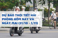 Dự báo thời tiết Hải Phòng hôm nay (31/10) và ngày mai (1/11) mưa rải rác, trời se lạnh