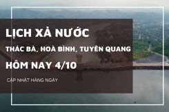 Lịch xả nước hôm nay 4/10 Hòa Bình mở 2 cửa xả sâu, Tuyên Quang và Thác Bà giảm lưu lượng