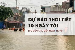 Dự báo thời tiết 10 ngày tới (5/10 đến 15/10) mưa lớn ở Hà Nội và miền Bắc do bão số 11, cảnh báo dông lốc tại Đà Nẵng và TP HCM