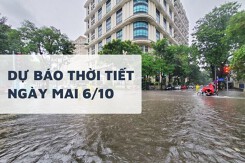 Dự báo thời tiết ngày mai 6/10, Hà Nội mưa dữ dội do bão số 11, nguy cơ ngập lụt, TP HCM và Đà Nẵng có mưa rải rác