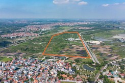 Cận cảnh 32 ha đất ven Vành đai 4 sắp thu hồi để xây depot Sơn Đồng thuộc tuyến đường sắt đô thị số 5