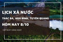 Lịch xả nước hôm nay 8/10 hồ Thác Bà mở xả trở lại, Tuyên Quang và Hòa Bình giảm cửa xả sâu