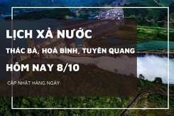 Lịch xả nước hôm nay 8/10 hồ Thác Bà mở xả trở lại, Tuyên Quang và Hòa Bình giảm cửa xả sâu