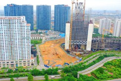 Cận cảnh hai khu đất vừa khởi công xây 2.464 căn nhà ở xã hội tại phường Phú Thượng