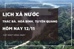 Lịch xả nước hôm nay ngày 12/11 hồ Hòa Bình duy trì xả mạnh, Tuyên Quang và Thác Bà ổn định
