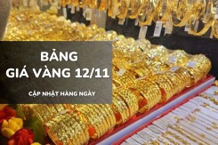 Bảng giá vàng hôm nay 12/11: Vàng SJC, nhẫn trơn bất ngờ giảm tới 700.000 đồng/lượng