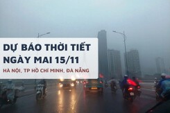 Dự báo thời tiết ngày mai 15/11, Hà Nội nắng hanh, TP HCM mưa chiều tối và Đà Nẵng đón mưa lớn