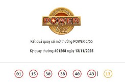 Kết quả xổ số Vietlott Power 6/55 ngày 13/11/2025 cả hai giải Jackpot đều không có chủ nhân trúng thưởng