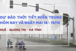 Dự báo thời tiết miền Trung hôm nay (18/11) và ngày mai (19/11) Huế, Quảng Trị, Hà Tĩnh chìm trong mưa rét bao trùm, gió giật mạnh, mưa tăng về đêm