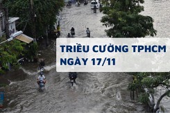 Triều cường TP HCM hôm nay 17/11 vẫn ở mức cảnh báo, nhiều khu vực trũng thấp có thể ngập sâu
