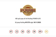 Kết quả xổ số Vietlott Power 6/55 hôm nay 18/11/2025 hai Jackpot hàng chục tỷ đồng vẫn chưa tìm được chủ nhân