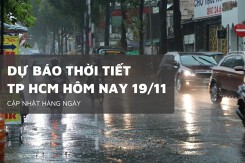 Dự báo thời tiết TP HCM hôm nay 19/11 mưa lớn kết hợp triều cường, nhiều tuyến đường bị ngập úng