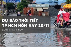 Dự báo thời tiết TP HCM hôm nay 20/11 chật vật giữa biển nước do triều cường dâng cao cùng mưa to kéo dài