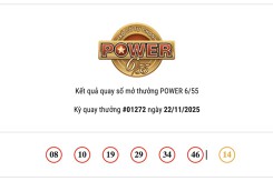Kết quả xổ số Vietlott Power 6/55 hôm nay 22/11/2025 hai giải Jackpot vẫn chưa có người trúng
