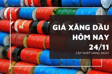 Giá xăng dầu hôm nay 24/11 chạm đáy một tháng khi Mỹ thúc đẩy thỏa thuận hòa bình Nga và Ukraine
