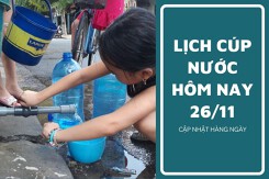 Lịch cúp nước TP HCM ngày 26/11 và sáng ngày 27/11 địa bàn hơn 7 phường khu vực trung tâm mất nước diện rộng