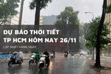 Dự báo thời tiết TP HCM hôm nay 26/11 ngày nắng, chiều tối có mưa và dông, một số tuyến đường bị ngập do triều cường