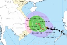 Cảnh báo thời tiết nguy hiểm ngày 28/11 bão số 15 Koto đổi hướng liên tục, diễn biến khó lường, tỉnh Khánh Hòa có thể đối mặt gió mạnh và sóng lớn trên biển