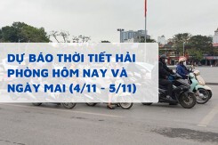 Dự báo thời tiết Hải Phòng hôm nay (4/11) và ngày mai (5/11) nhiệt độ thấp, gió giật mạnh