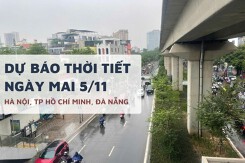 Dự báo thời tiết ngày mai 5/11, Hà Nội trời rét, TP HCM mưa nhiều và Đà Nẵng mưa lớn giảm dần
