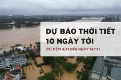 Dự báo thời tiết 10 ngày tới (4/11 đến 14/11) miền Bắc rét đậm, miền Trung mưa to ngập lụt do bão số 13 Kalmaegi, Nam Bộ tiếp tục mưa dông