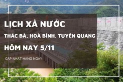 Lịch xả nước hôm nay 5/11 hồ Hòa Bình tăng mạnh lưu lượng xả với hơn 3600 m³/s