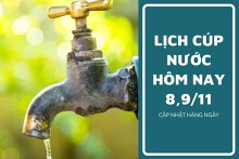 Lịch cúp nước TP HCM ngày 8/11 và ngày 9/11 nhiều địa bàn phường khu vực trung tâm mất nước kéo dài