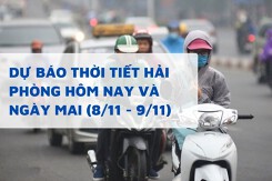 Dự báo thời tiết Hải Phòng hôm nay (8/11) và ngày mai (9/11) mưa rào rải rác