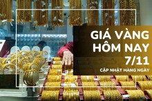 Giá vàng hôm nay 7/11: Vàng nhẫn trơn tiếp tục tăng mạnh hơn 1 triệu đồng/lượng