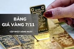 Bảng giá vàng hôm nay 7/11: Vàng SJC, nhẫn trơn và nữ trang đồng loạt bứt phá mạnh