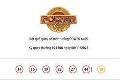 Kết quả xổ số Vietlott Power 6/55 ngày 08/11/2025 Jackpot 2 hơn 3,7 tỷ đồng đã tìm thấy chủ nhân may mắn