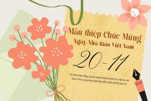 50+ mẫu thiệp chúc mừng 20/11 đẹp, ý nghĩa, dễ làm mới nhất 2025