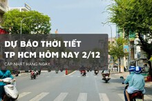 Dự báo thời tiết TP HCM hôm nay 2/12 trời âm u, đêm không mưa, triều cường lên chậm