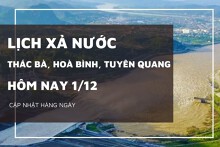 Lịch xả nước hôm nay ngày 1/12 Trị An giảm xả lũ mạnh, các hồ miền Bắc vận hành ổn định