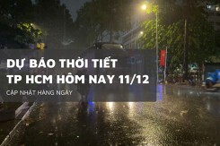 Dự báo thời tiết TP HCM hôm nay 11/12 mưa dông xuất hiện rải rác, triều cường vẫn duy trì cao