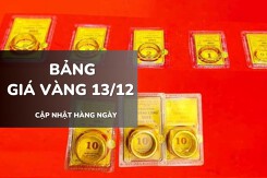 Bảng giá vàng hôm nay 13/12: Vàng SJC vượt 156 triệu, nhẫn trơn và nữ trang tiếp đà tăng mạnh