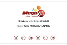 Kết quả xổ số Vietlott Mega 6/45 hôm nay 17/12/2025 Jackpot gần 16,4 tỷ đồng chưa tìm thấy chủ nhân