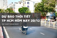 Dự báo thời tiết TP HCM hôm nay 20/12 sáng sớm se lạnh, ban ngày nắng nóng
