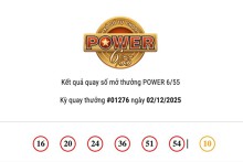 Kết quả xổ số Vietlott Power 6/55 ngày 02/12/2025 Jackpot 2 hơn 4,6 tỷ đồng đã tìm thấy chủ nhân