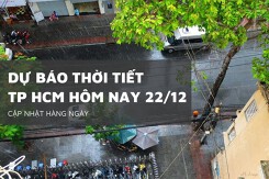 Dự báo thời tiết TP HCM hôm nay 22/12 mưa dông rải rác chiều tối, triều cường giảm chậm