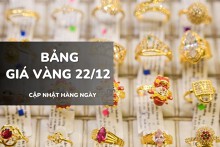 Bảng giá vàng hôm nay 22/12: Vàng SJC, nhẫn trơn và nữ trang tiếp tục tăng gần 1 triệu đồng/lượng