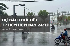 Dự báo thời tiết TP HCM hôm nay 24/12 chiều tối có mưa dông rải rác, triều cường còn ở mức cao