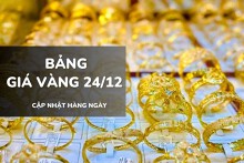 Bảng giá vàng hôm nay 24/12: Vàng SJC tiến gần 160 triệu, nhẫn trơn và nữ trang đồng loạt leo thang