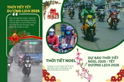 Dự báo thời tiết Noel và Tết Dương lịch 2026: Bắc Bộ rét đậm rét hại, Nam Bộ ngày nắng, chiều tối mưa